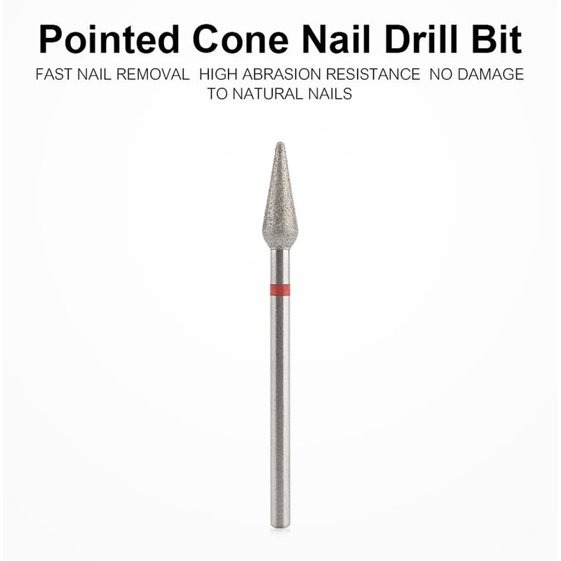 Rolabling Pointed Cone Shaped Nail Drill Bit Nail Polish Gel