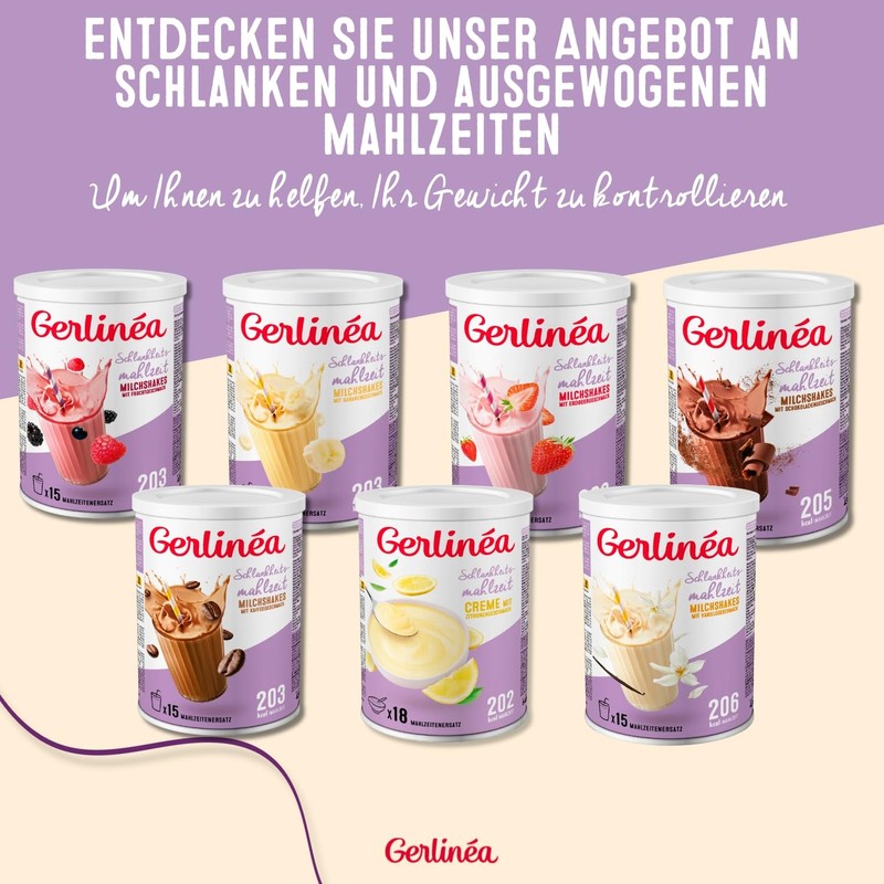 Gerlinéa Drink Milkshake Flavour Banana - Protein-Rich Meal Replacement -