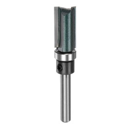 sourcing map Pattern Flush Trim Router Bit 1/4" Shank 1" Cutting Length 1/2" Cutting Dia with Top Bearings Straight Precise Cutting Woodworking Milling Cutter Tool for Edge Trimming