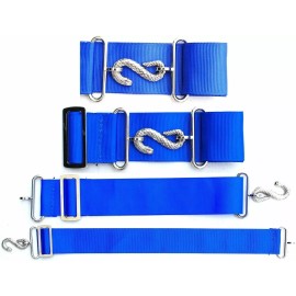 APRON BELT EXTENDER EXTENSION FOR MASONIC APRONS BLUE/SILVER