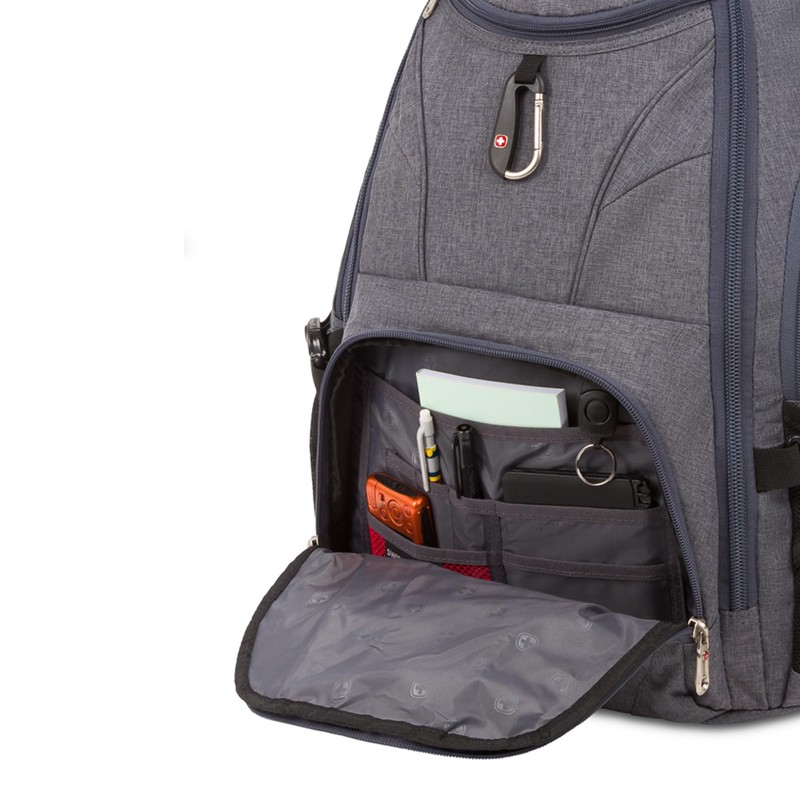 SwissGear 1900 Scansmart TSA 17 Laptop Backpack, Heather Grey, 19-Inch