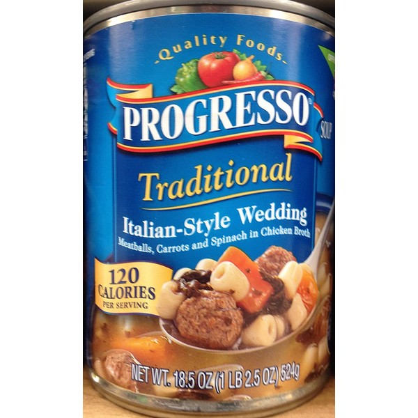 Progresso Traditional Italian-Style Wedding Soup 18.5oz Can (Pack of 2)