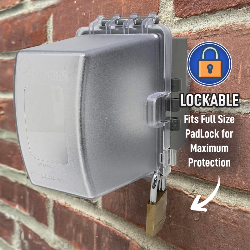 Sealproof 1-Gang Weatherproof In Use Outdoor Outlet Extra Deep Cover