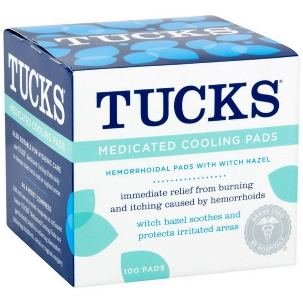 Tucks Medicated Witch Hazel Hemorrhoidal Pads, 100 Pads
