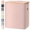 BALEINE Laundry Hamper with Lid, Tall Laundry Baskets with Bamboo