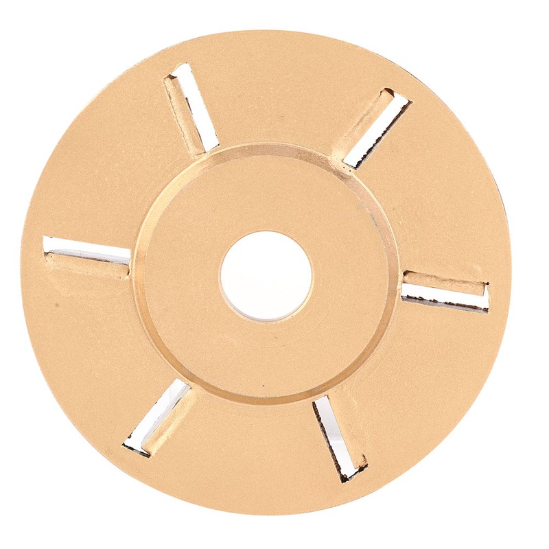 6T Golden Wood Carving Disc Engraving Blade Woodworking Milling Cutter