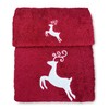 Tex Family Hand Towel Set Deer Border Pure Cotton Made