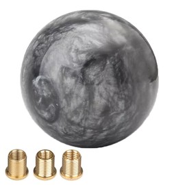 YRMST Round Ball Shift Knob Marble Style Universal Gear Shift Knob with 3 Adapters M8x1.25 / M10x1.25 / M10x1.5 (Grey)