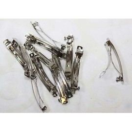 2-3/4 Inch Silver French Barrette Hair Clips (100 Pieces)