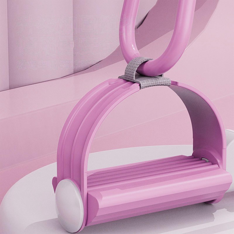 LAOGUATON Pink Resistance Band Exercise System, 4-Tube Leg & Core