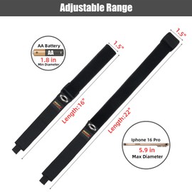 Adjustable Heavy Duty Storage Straps, Compatible 7" - 22" Regular Storage Straps, Diameter Range 1.8" - 5.8", Holds Large Cords, Hose, Ties
