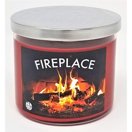 Fireplace Candle ~ 100% Natural Soy Scented Candle ~ Fireplace Fireside Candle (Large 3 Wick)