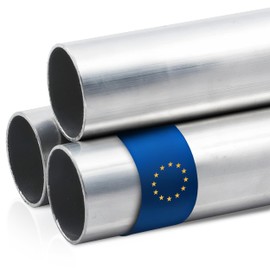 Stahl-Shop24 - Aluminium round tube, hollow profile, pressed aluminium pipe for installations, pipe for DIY on stair railings and railings, stairs, length: 500 mm, dimensions: diameter 20 x 2 mm