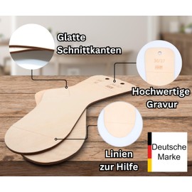 HHM® Size 2M-29 Sock Boards with Size Indication Sock Ruler for Knitting. Sock Stretcher/Sock Stencil with Size Indication. Sock Blocker as Knitting Aid