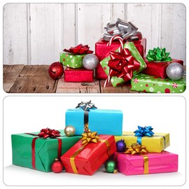 DMiotech 10pcs 7 Inch Big Gift Wrapping Bows Birthday Organza Pull Bow Ribbon Chiffon for Presents Box Valentines' Day Florist Gold