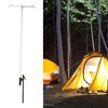 Camping Lamp Pole Retractable Double Light Hooks Retro Style Metal
