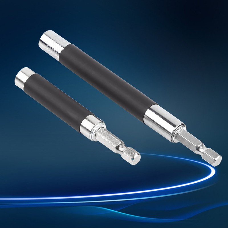 2pcs Extendible Hex Shank Magnetic Screwdriver Drill Bit Holder Extension