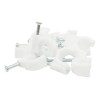 Grapa Para Cable Redondo 8mm Color Blanco 100 Pzs