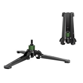 Manbily M-2 Mini Tripod Base for Monopod 3/8 inch Screw Desktop Tripod with Three Feet (Green)