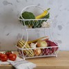 Gourmet Basics by Mikasa Loop and Lattice 2-Tier Metal Countertop