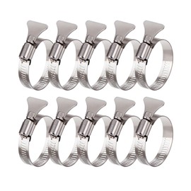 Suprom 2 inch Hose Clamp, 10 Pack Adjustable 1 1/2"-2 1/2" Diameter Hose Clamps With Easy Turn Thumb Screw, 304 Stainless Steel Hose Clamps For Securing Hose, Automotive and Mechanical Applications