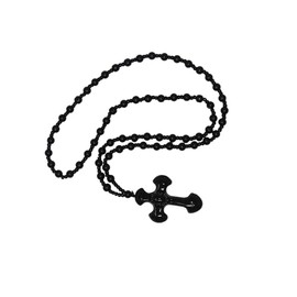 N40 - Beautiful 6mm Black Agate Gemstone Bead Prayer Mala/Necklace - Handmade by Jeannieparnell