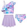GRACE KARIN Girls' Bikini Set of 3 Adjustable Shoulder Strap