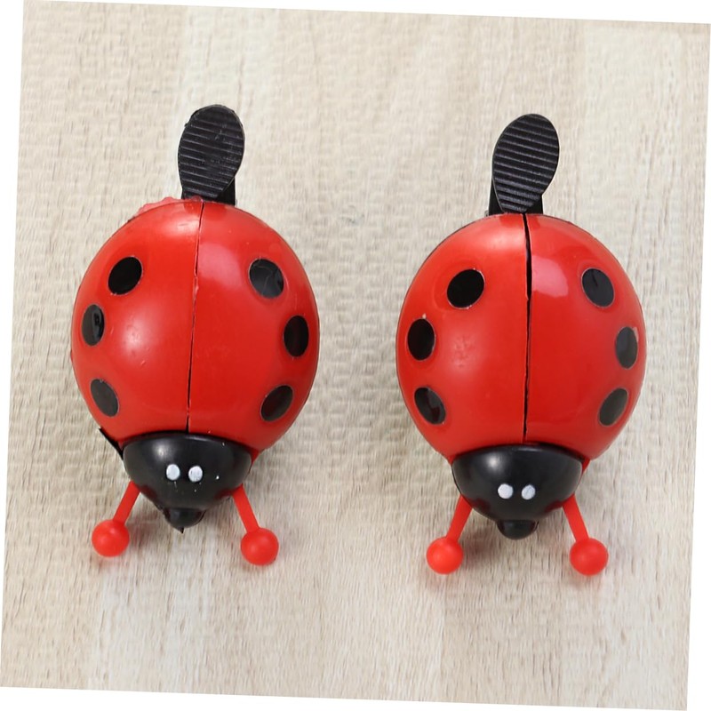 OHPHCALL 2pcs Bike Ladybug Bells Handlebar Ring Horn Bike Horn