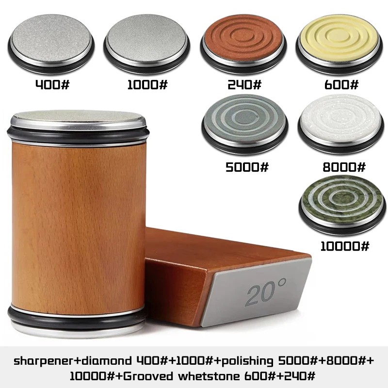 Rolling Knife Sharpener Kit for Kitchen Knives – Double-Sided Edge