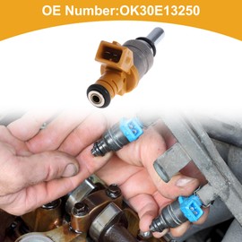 X AUTOHAUX 1 Pcs No.OK30E13250 Fuel Injector for KIA RIO 1.5L 1.6L L4 2001-2005 Car Engine Flow Match Fuel Nozzle