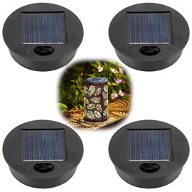 Lotnery Replacement Solar Panels for Garden Lights, 4 Pack 2.8" Replacement Solar Light Top, Replacement for Lantern Box Top DIY Lantern Outdoor Hanging Garden Decor (4PCS 7CM/2.8")