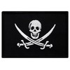 Jolly Roger Calico Jack Flag Embroidered Patch Black White Pirate