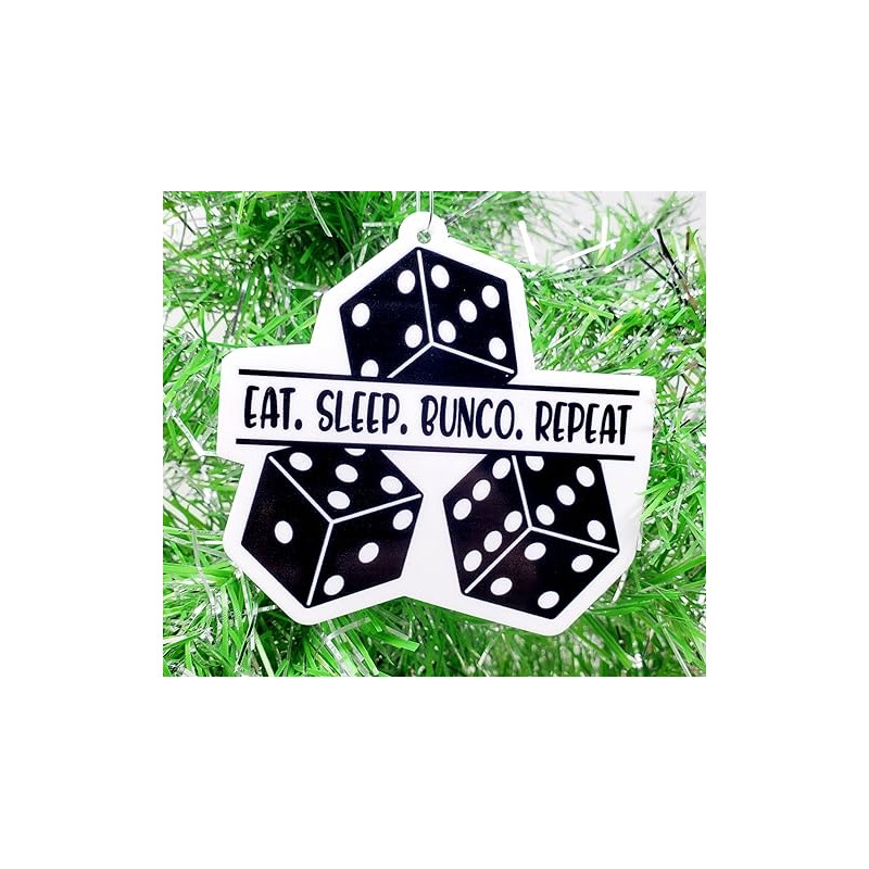 Bunco Dice Themed Christmas Ornament (B127)