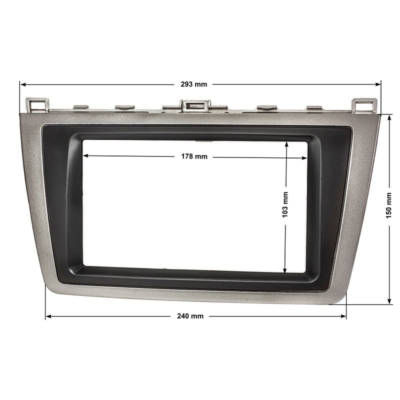 tomzz Audio 2433-014 Double DIN Radio Faceplate Compatible with Mazda