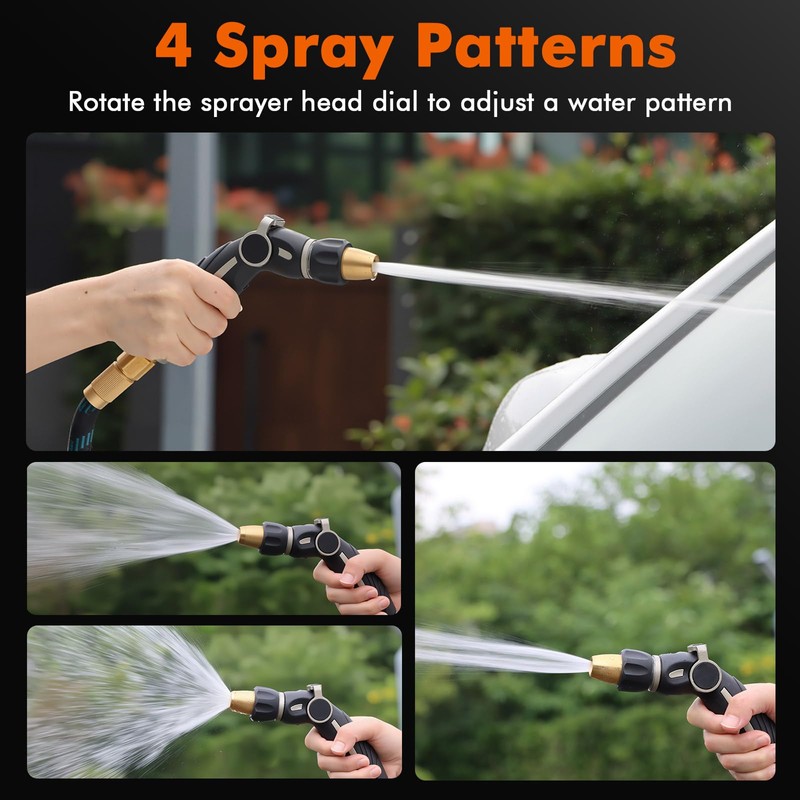 RESTMO High Pressure Hose Nozzle Sprayer, Heavy Duty Brass Head,