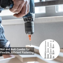 Nut and Bolt,Bolts and Nuts Set,Stainless Steel Cross Pan Head Screws Washers Set,Machine Screws Hex Nuts Small Nut and Bolts for Home Commercial and Industrial Use