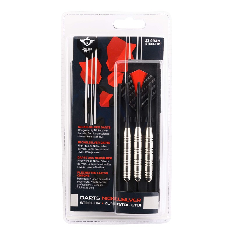 Engelhart 3 semi-professional nickel silver arrows steel darts silver barrel,
