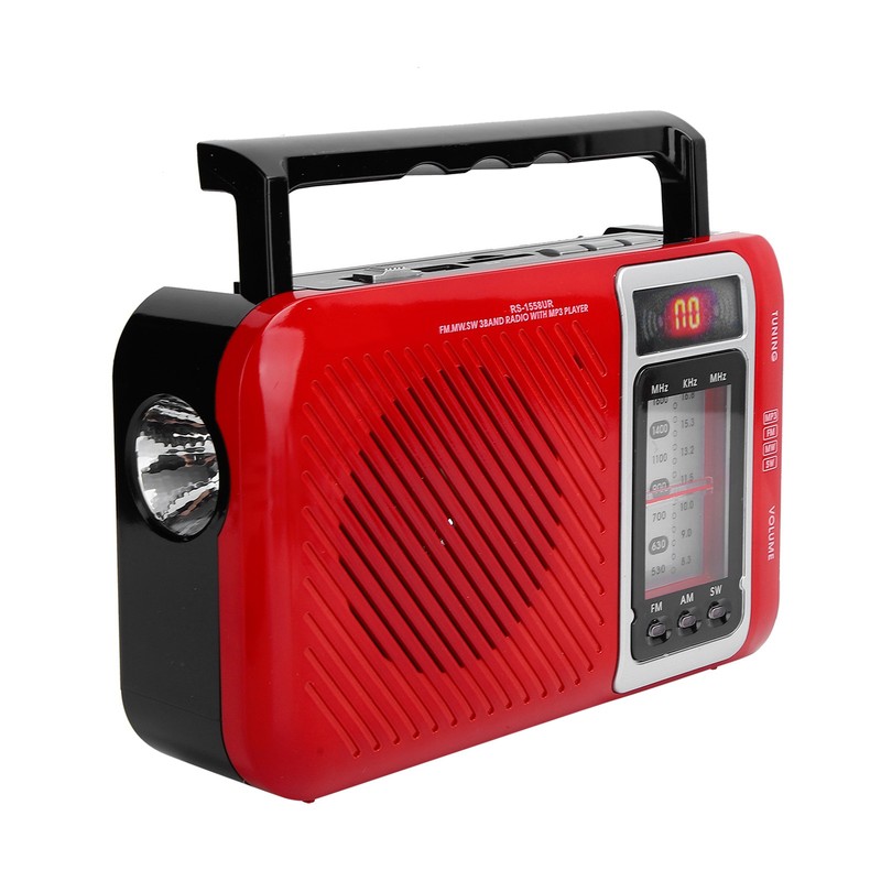 Multifunction Radio with LED Light Speaker Support Memory Card MMC