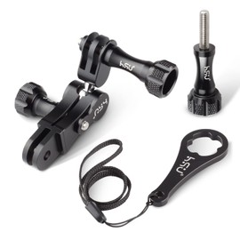 HSU Action Camera Mount GoPro Accessories 360 Degree Rotating Spherical Holder Extension Mount Base Mount with Wrench for GoPro Hero12/11/10/9/8/7/2018/6/5/4/Osmo action GoPro General Camera/Osmo Aciton