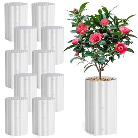 BOUTICOL 10 Pcs Winter Rose Collar - Warm Rose Cones for Winter Protection -Connectable Winter Rose Protective Cover for Protecting Plants Sapling Bush from Wind Freeze Animals