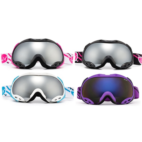 Cloud 9 - Women Snow Ski Goggles Japan Air Adult Anti-Fog Double Dual Lens UV Protection Wide Angle Mirrored Lens Snowboarding Ski Goggles in Blue/White (1 Pair Only, Choose Your Color)