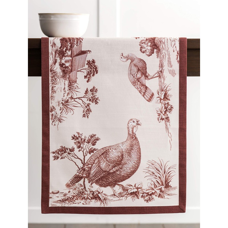 Maison d' Hermine Holy Jouy - Brown 100% Cotton Table