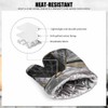 Mxocom Mosaic Marbling Oven Mitt and Pot Holder with Silicone