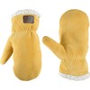 Wells Lamont Deerskin Winter Mittens, Sherpa-Lined, Goldenrod, X-Large (991XL)