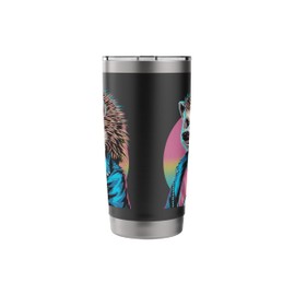 Retro Cool Hedgehog in Suit Pop-Art Style Stainless Steel Insulated Tumbler
