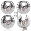 Pack of 4 Round Shackle Padlock 9.5 mm Shackle Thickness,