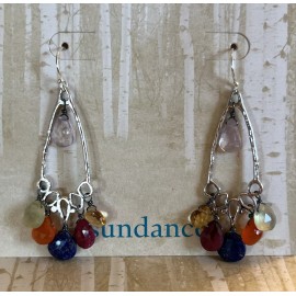 Sundance NWT Sundance Catalog Lapis Citrine Carnelian Garnet “Color Commentary Earrings”