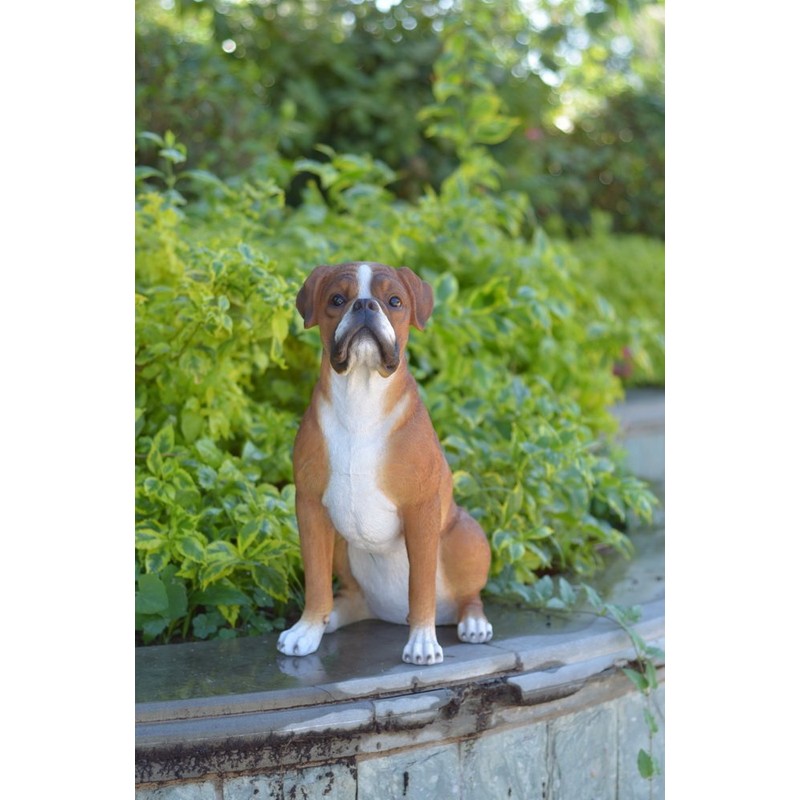 Hi-Line Gift Ltd Sitting Boxer Dog Statue