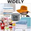 Rierousy Hat Box Round Grey Foldable Hat Storage Boxes Fabric