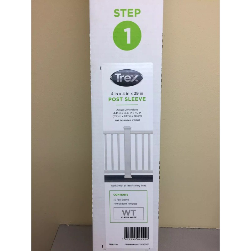 Trex 4 x 4 x 39 inch White Post Sleeve